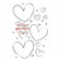 Gummiapan: Hearts Background    - leimasin