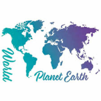 Ciao Bella 5x8 Stencil : World Map - sabluuna