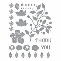 Spellbinders: Four Petal Thank You Floral -stanssisetti