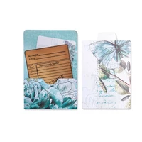 Sizzix Thinlits: Library Pocket, ATC Card & Tabs   -stanssisetti
