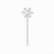 Gummiapan: Snowflake on a stick  -stanssi