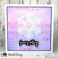 Visible Image: Snowflake Grunge A6 -leimasinsetti