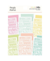 Simple Stories: Color Vibe Alpha Sticker Book: Lights - tarrakirja
