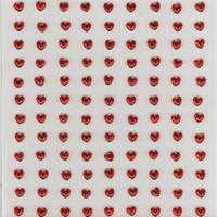 VC Adhesive Stones: Red Hearts 4mm