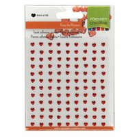 VC Adhesive Stones: Red Hearts 4mm