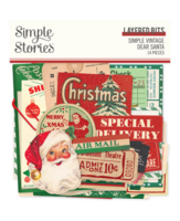 Simple Stories: Simple Vintage Dear Santa Layered Bits - leikekuvat