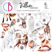 Ciao Bella: Fussy Cut Vellum set 6x6  - Winter Journey