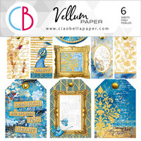 Ciao Bella: Fussy Cut Vellum set 6x6  - Indigo