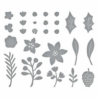 Spellbinders: Make It Merry Florals - stanssisetti