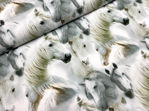 Wild horses, white, trikoo