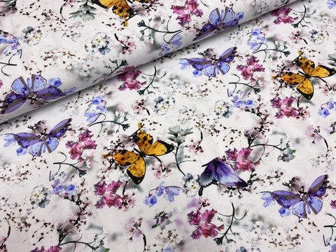 PALA 100 cm: Butterflies, white, trikoo