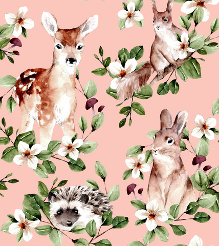 Sweet animals, rose, trikoo