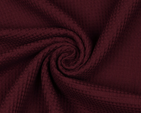 Pieniruutuinen vohvelikangas, burgundy
