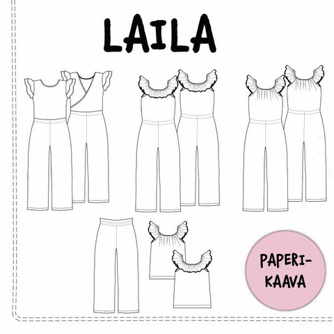 Kaavastudio AinoA: Laila-haalarikaava (paperikaava, koot 92-164)