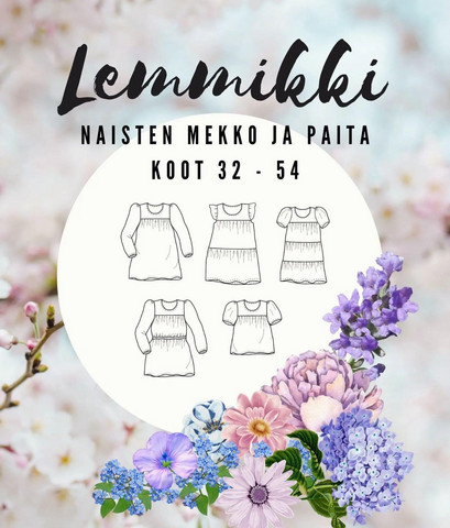 Mimmila Made: Lemmikki-paperikaava naisten mekolle ja paidalle (koot 32-54)