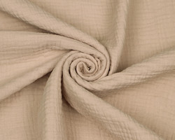 Double gauze/harsokangas, vaalea beige