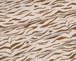 Double gauze/harsokangas, zebra, vanilla-brown