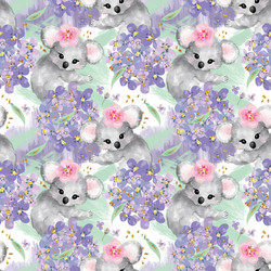 Viimeinen PALA n. 60 cm: Koalat, lila&minttu, trikoo