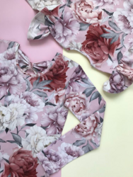 Watercolor peonies, puuteriroosa, trikoo