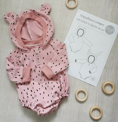 Kaavastudio AinoA: Romper-kaava: Metsän väki, paperikaava (koot 56-98)