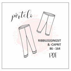 Hattarankeveitä: Pirtelö-kaavapaketti lasten ribbilegginsseille (koot 86-164)