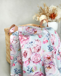 Romanttiset ruusut, light blue, trikoo