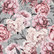 Watercolor peonies, vaaleanharmaa, joustocollege