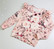 *Lievä II-laatu* Viimeinen PALA 160 cm: My flowery day, light pink, trikoo