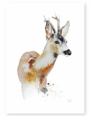 Ester Visual: Metsäkauris kesäasussaan 50x70 cm