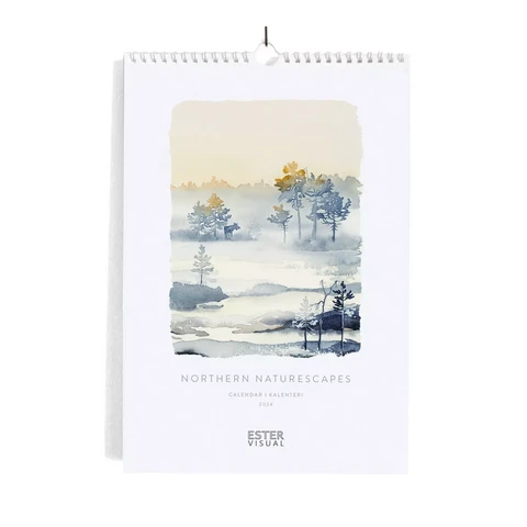 Ester Visual Seinäkalenteri 2024 Northern Naturescapes