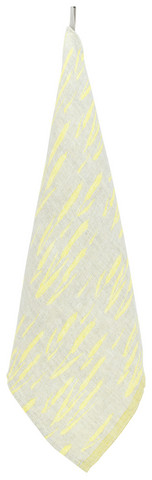 Osmankäämi-keittiöpyyhe/lautasliina 46x46 cm, keltainen-pellava