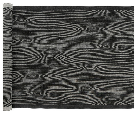 VIILU -laudeliina musta-pellava 60x200 cm