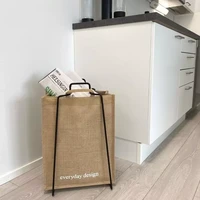 Helsinki-teline, korkeus 55 cm+juuttikassi, musta teline