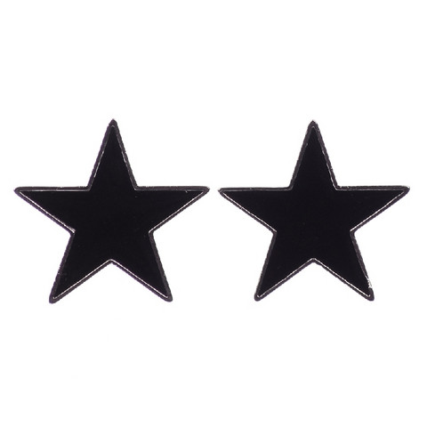 Dashing Star Stud Earrings Black Red Koruhar Dashing Star Stud Earrings Black Red