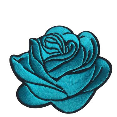 Ruusu kangasmerkki -sininen-