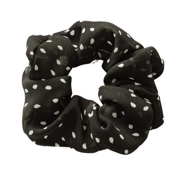 Pilkullinen scrunchie -musta-