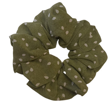 Pilkullinen scrunchie -vihreä-