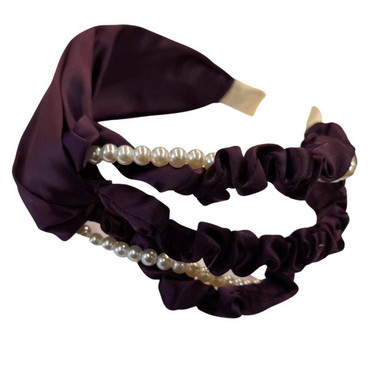 Hiuspanta helmillä -violetti-