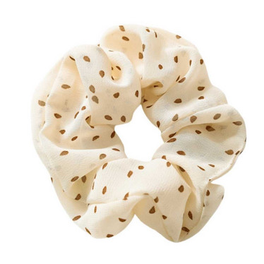 Pilkullinen scrunchie -vaalea-