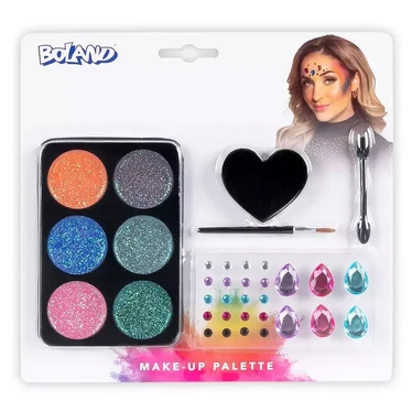 Värikäs kasvovärisetti timanteilla -glitter-