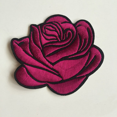 Ruusu kangasmerkki -violetti-