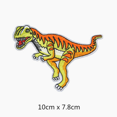 Dinosaurus kangasmerkki -keltainen-