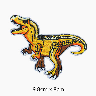 Dinosaurus kangasmerkki -keltainen-