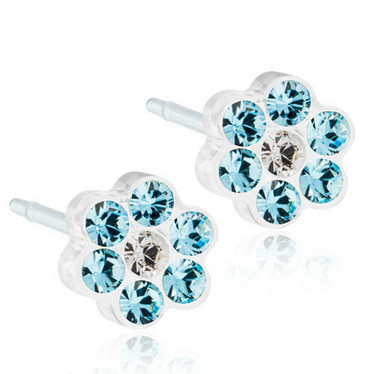 Blomdahl crystal kukka 5mm -aqua-