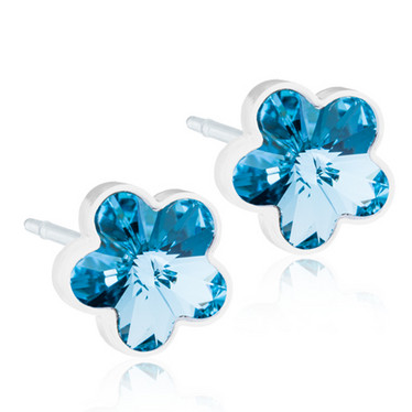 Blomdahl crystal kukka 6mm -sininen-