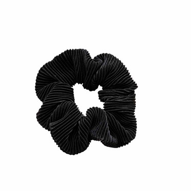 Musta scrunchie ponnari -juhlava-