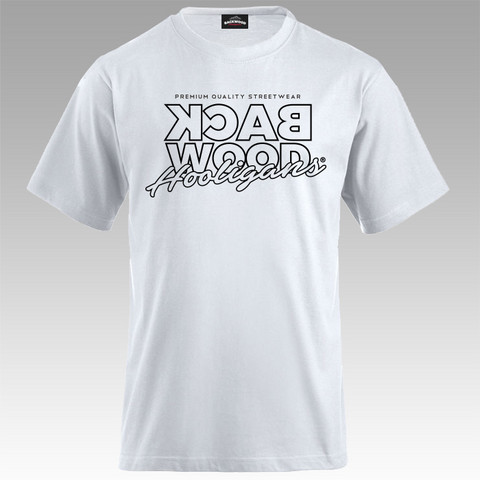Backwood Hooligans® Thinline Valkoinen T-paita