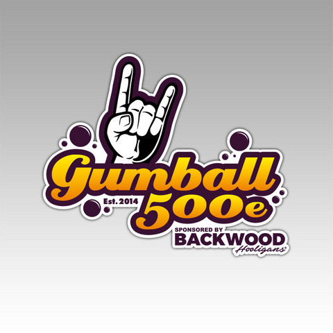 Muotoon leikatut Gumball 500e tarrat, 2 kpl (leveys 12cm)