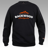 Backwood Hooligans® College-paita oranssilla painatuksella