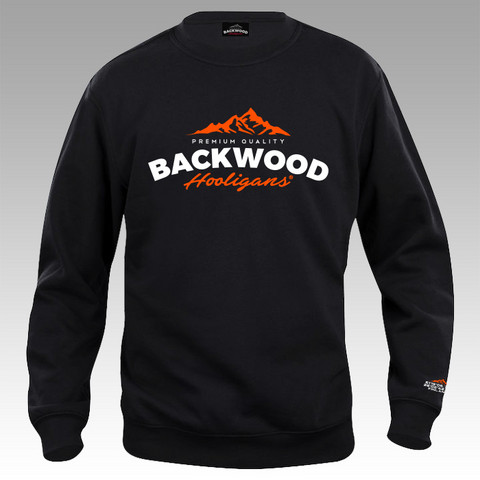 Backwood Hooligans® Sweatshirt with orange print